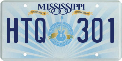 MS license plate HTQ301