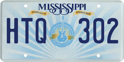 MS license plate HTQ302