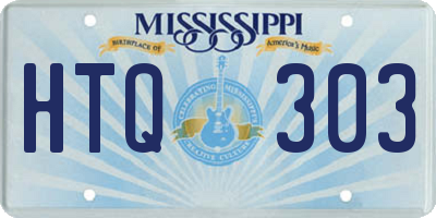 MS license plate HTQ303