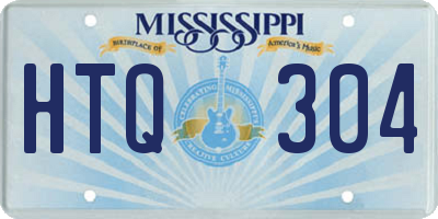 MS license plate HTQ304