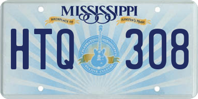 MS license plate HTQ308