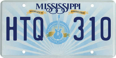 MS license plate HTQ310
