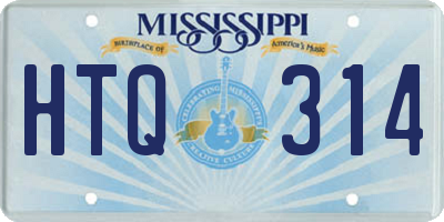 MS license plate HTQ314