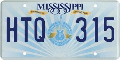 MS license plate HTQ315
