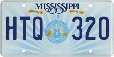 MS license plate HTQ320