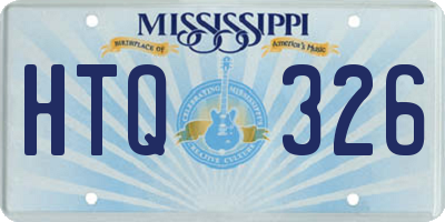 MS license plate HTQ326
