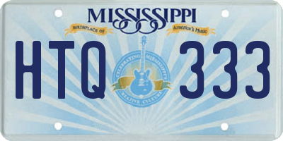 MS license plate HTQ333