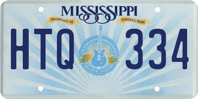 MS license plate HTQ334