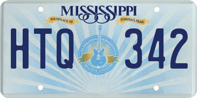 MS license plate HTQ342