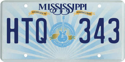 MS license plate HTQ343