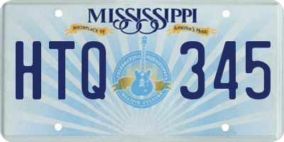 MS license plate HTQ345