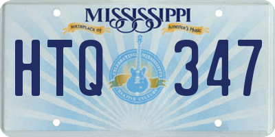 MS license plate HTQ347