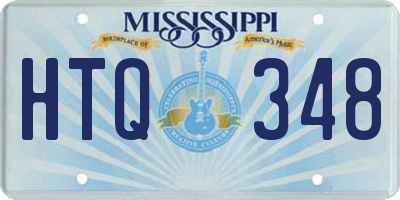 MS license plate HTQ348
