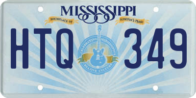 MS license plate HTQ349