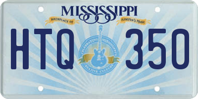 MS license plate HTQ350