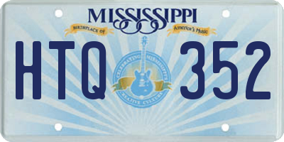 MS license plate HTQ352