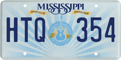 MS license plate HTQ354