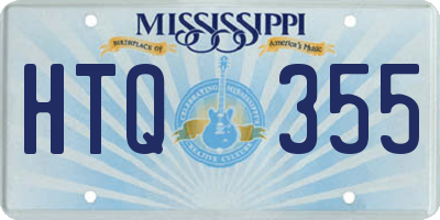 MS license plate HTQ355