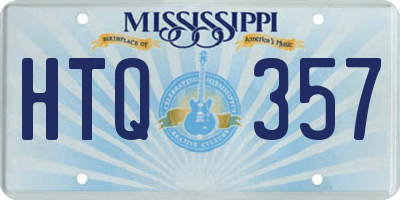 MS license plate HTQ357