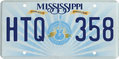 MS license plate HTQ358