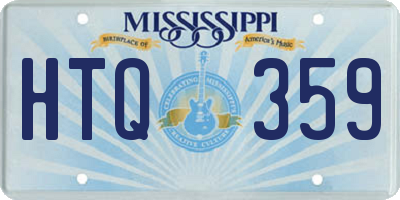 MS license plate HTQ359