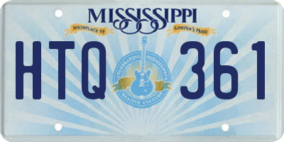 MS license plate HTQ361