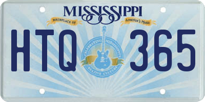 MS license plate HTQ365