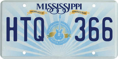 MS license plate HTQ366