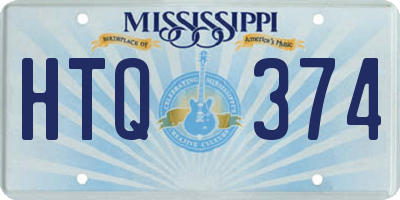 MS license plate HTQ374