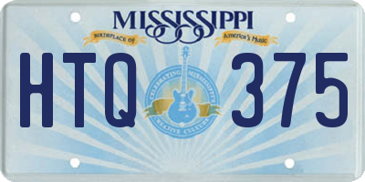 MS license plate HTQ375