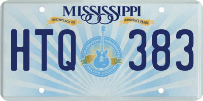 MS license plate HTQ383