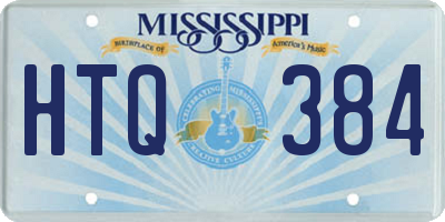 MS license plate HTQ384