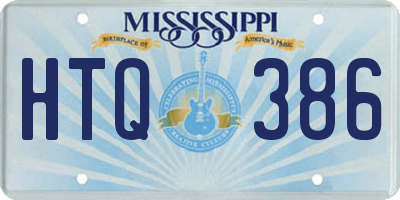 MS license plate HTQ386