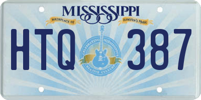 MS license plate HTQ387