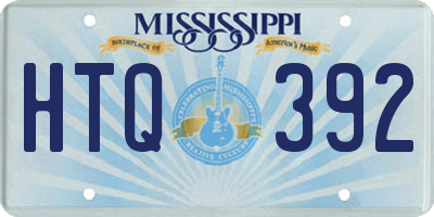 MS license plate HTQ392