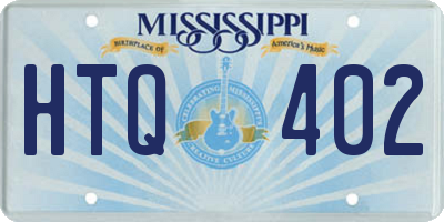 MS license plate HTQ402