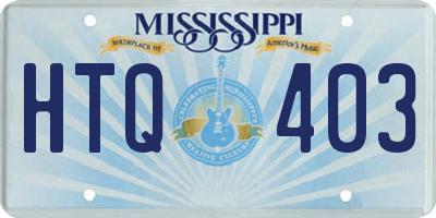 MS license plate HTQ403