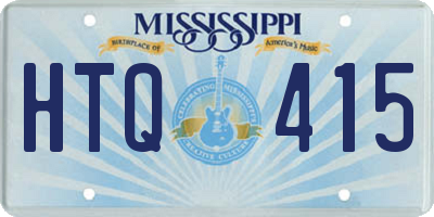 MS license plate HTQ415