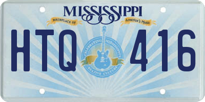 MS license plate HTQ416