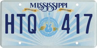 MS license plate HTQ417