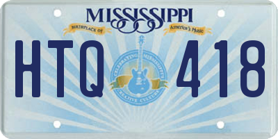 MS license plate HTQ418