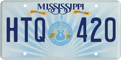 MS license plate HTQ420