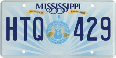 MS license plate HTQ429