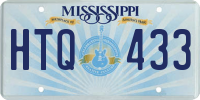 MS license plate HTQ433