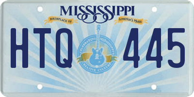 MS license plate HTQ445
