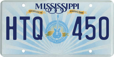MS license plate HTQ450