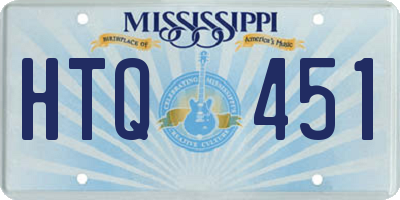 MS license plate HTQ451