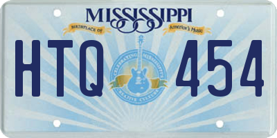 MS license plate HTQ454