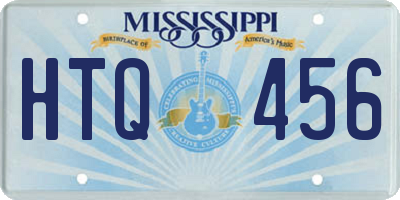 MS license plate HTQ456