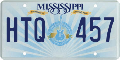 MS license plate HTQ457